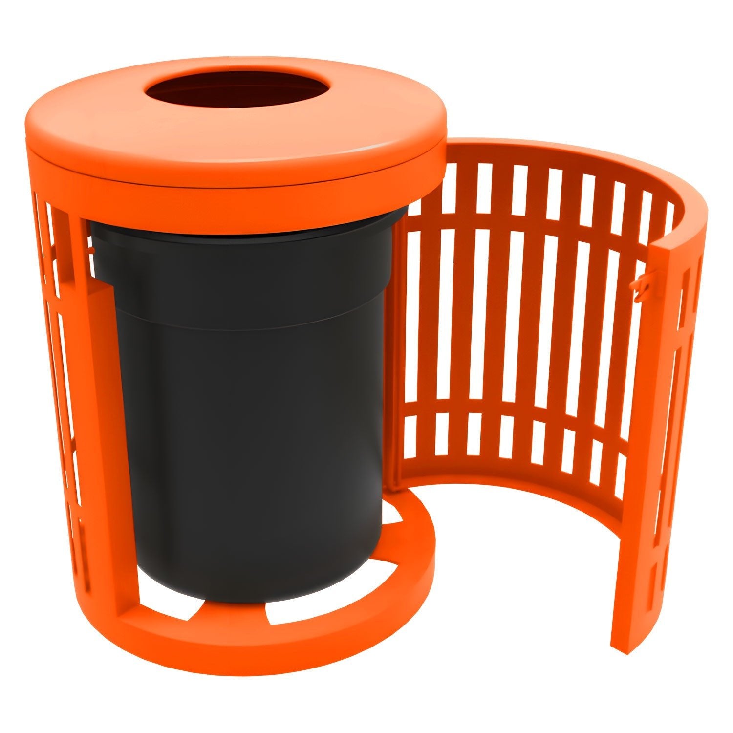 Downtown Side Opening Trash Receptacles - Crowd Control Warehouse