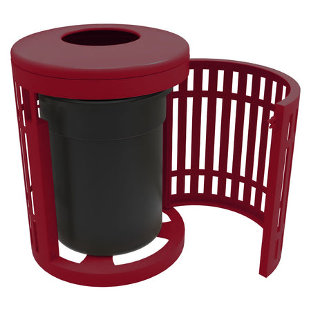Downtown Side Opening Trash Receptacles - Crowd Control Warehouse