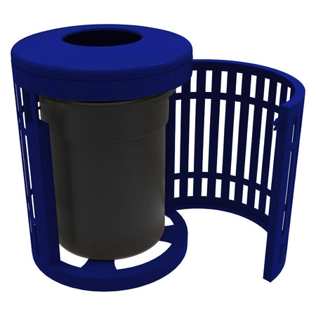Downtown Side Opening Trash Receptacles - Crowd Control Warehouse
