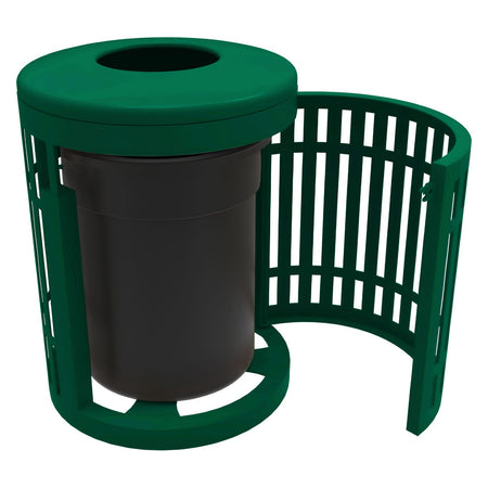 Downtown Side Opening Trash Receptacles - Crowd Control Warehouse