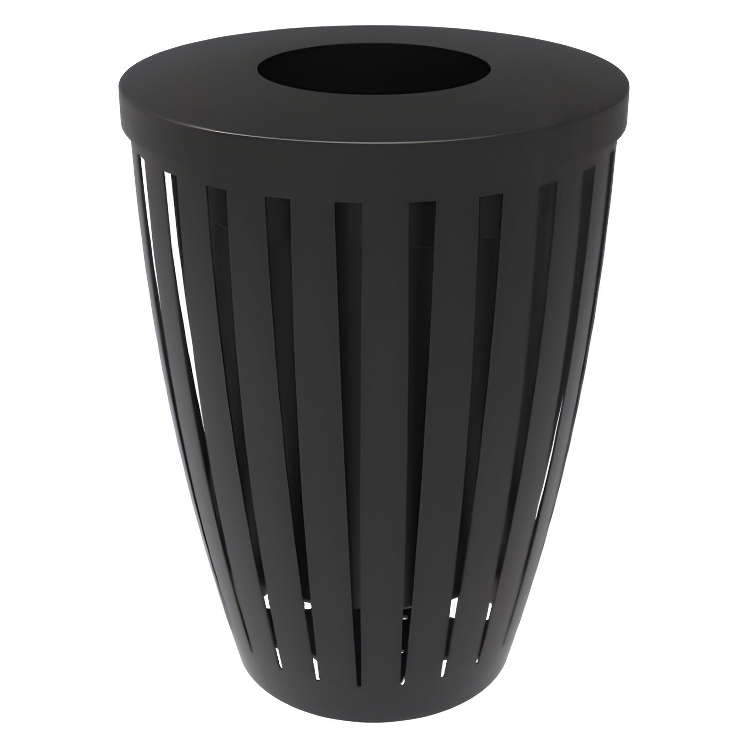Downtown Tapered Trash Receptacles - Crowd Control Warehouse