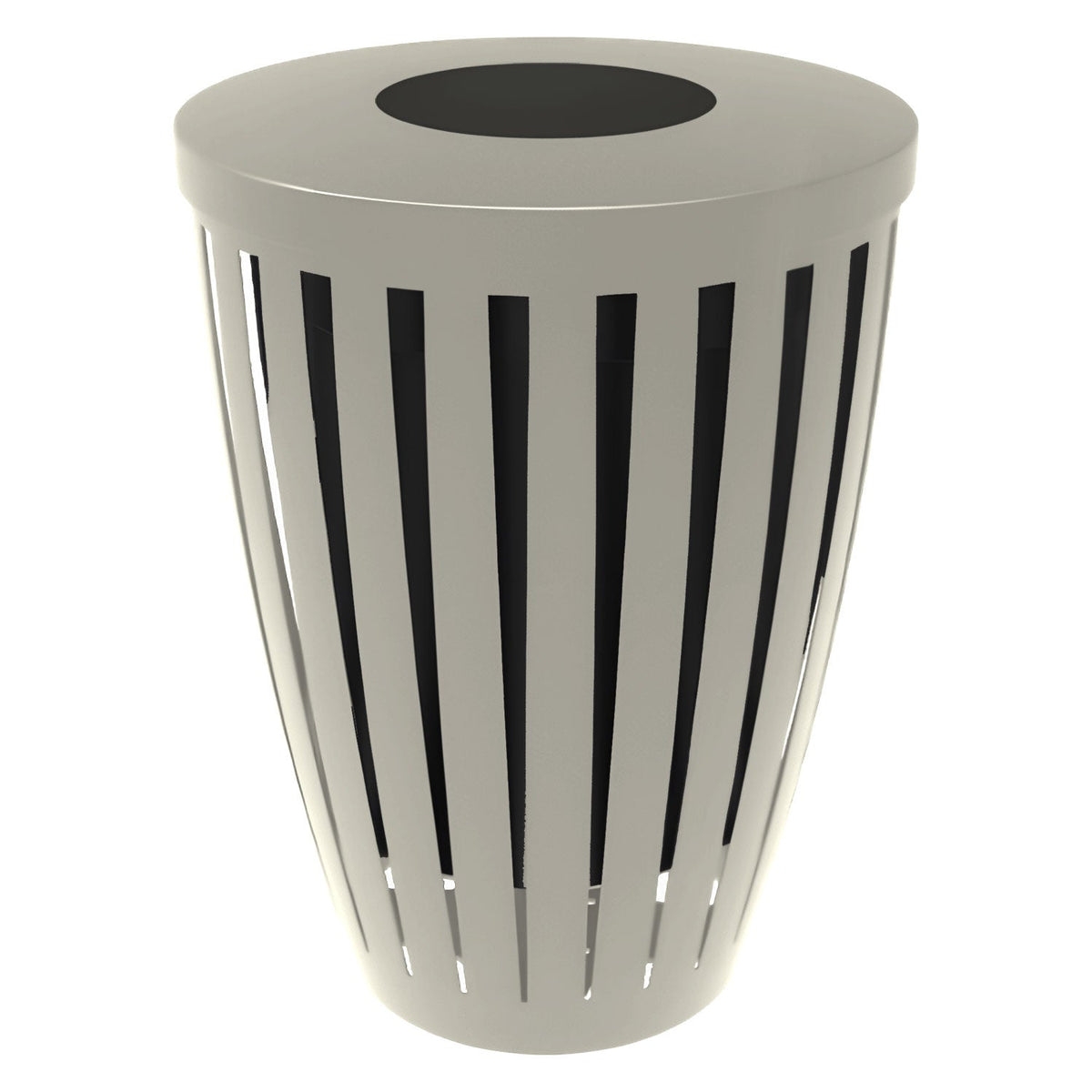 Downtown Tapered Trash Receptacles - Crowd Control Warehouse