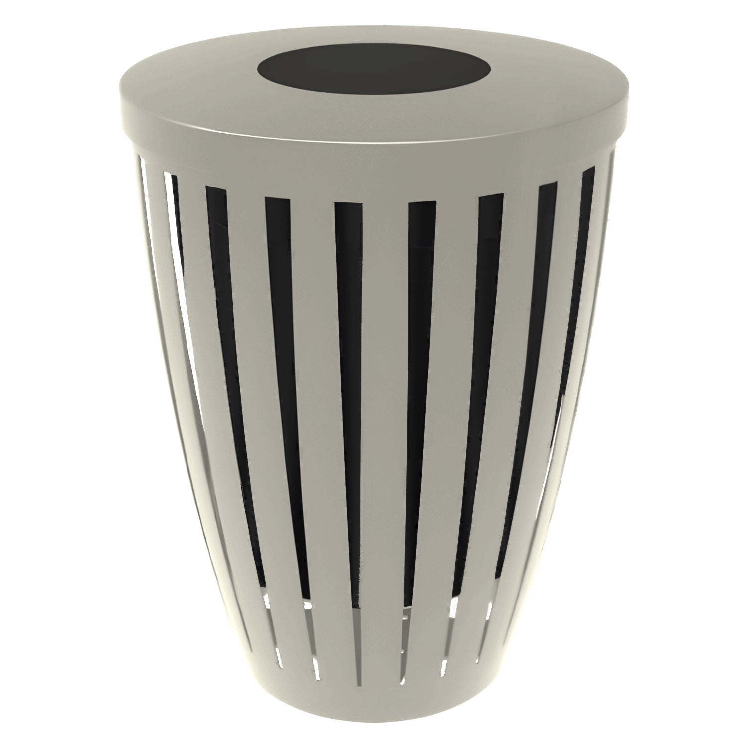 Downtown Tapered Trash Receptacles - Crowd Control Warehouse