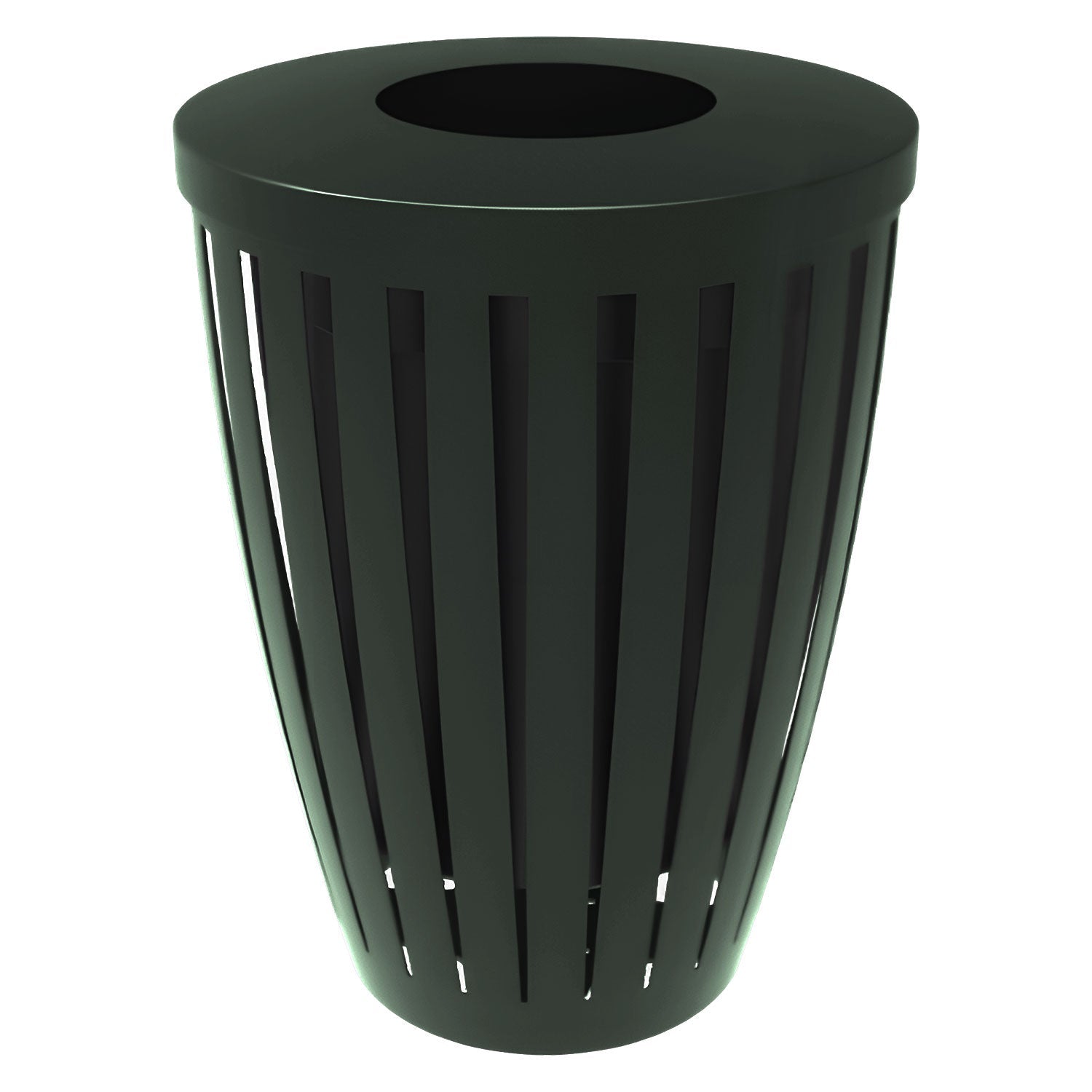 Downtown Tapered Trash Receptacles - Crowd Control Warehouse