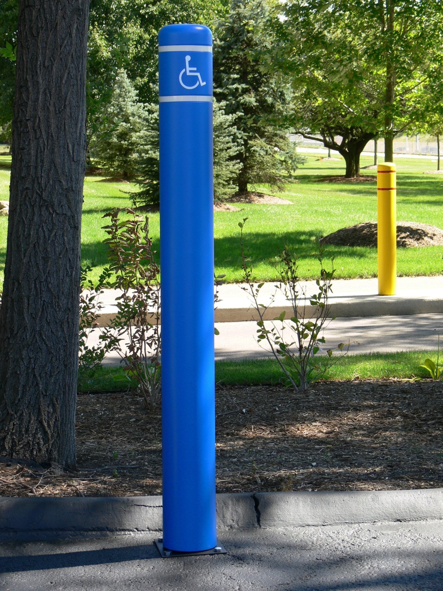 FlexBollard - 7" x 72" with Handicap Logo - Crowd Control Warehouse