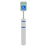 FlexBollard XL - 7" x 52" with 99" Signpost - Crowd Control Warehouse