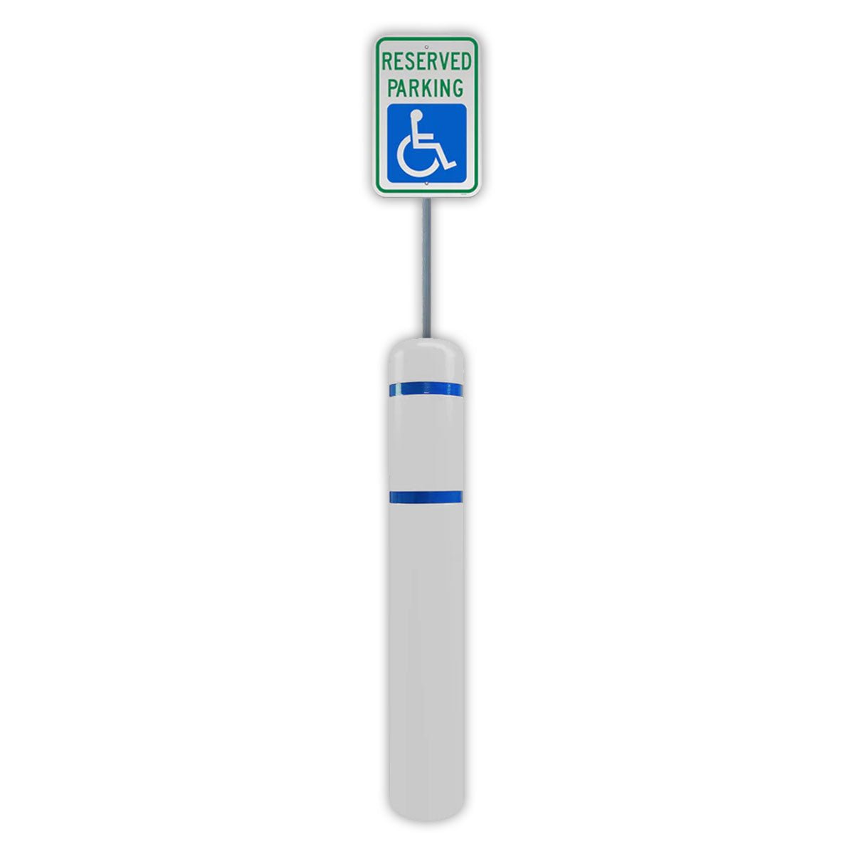 FlexBollard XL - 7" x 52" with 99" Signpost - Crowd Control Warehouse