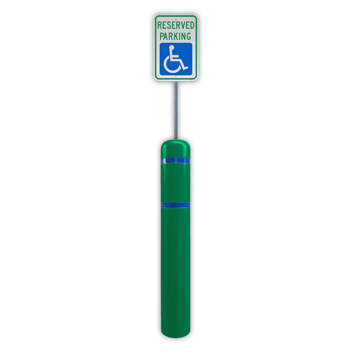 FlexBollard XL - 7" x 52" with 99" Signpost - Crowd Control Warehouse