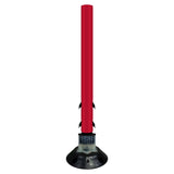 FlexStake 750 Series Surface Mount Traffic Delineator - Red Tubular Post with Reflective Sheeting Options - Crowd Control Warehouse