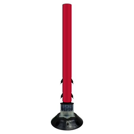 FlexStake 750 Series Surface Mount Traffic Delineator - Red Tubular Post with Reflective Sheeting Options - Crowd Control Warehouse