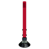 FlexStake 750 Series Surface Mount Traffic Delineator - Red Tubular Post with Reflective Sheeting Options - Crowd Control Warehouse