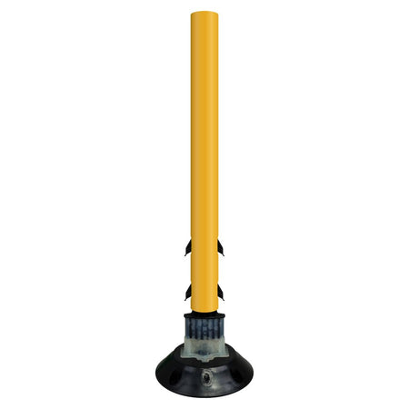 FlexStake 750 Series Surface Mount Traffic Delineator - Yellow Tubular Post with Reflective Sheeting Options - Crowd Control Warehouse