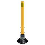 FlexStake 750 Series Surface Mount Traffic Delineator - Yellow Tubular Post with Reflective Sheeting Options - Crowd Control Warehouse