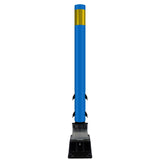 FlexStake Center Line Surface Mount Base Traffic Delineator - Blue Tubular Post with Reflective Options - Crowd Control Warehouse