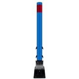 FlexStake Center Line Surface Mount Base Traffic Delineator - Blue Tubular Post with Reflective Options - Crowd Control Warehouse