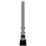 FlexStake Center Line Surface Mount Base Traffic Delineator - Gray Tubular Post with Reflective Options - Crowd Control Warehouse