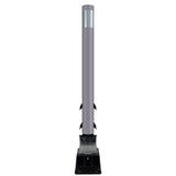 FlexStake Center Line Surface Mount Base Traffic Delineator - Gray Tubular Post with Reflective Options - Crowd Control Warehouse