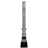 FlexStake Center Line Surface Mount Base Traffic Delineator - Gray Tubular Post with Reflective Options - Crowd Control Warehouse