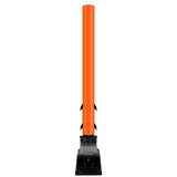 FlexStake Center Line Surface Mount Base Traffic Delineator - Orange Tubular Post with Reflective Options - Crowd Control Warehouse