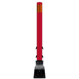 FlexStake Center Line Surface Mount Base Traffic Delineator - Red Tubular Post with Reflective Options - Crowd Control Warehouse
