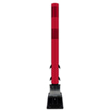 FlexStake Center Line Surface Mount Base Traffic Delineator - Red Tubular Post with Reflective Options - Crowd Control Warehouse