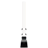 FlexStake Center Line Surface Mount Base Traffic Delineator - White Tubular Post with Reflective Options - Crowd Control Warehouse