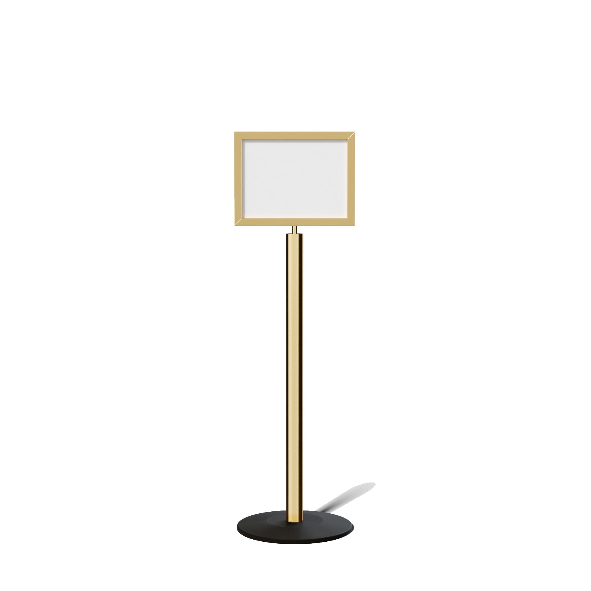 FSX200 Floor Standing Sign Frame, Low profile Base, 11 inches by 14 inches Sign Frame - Montour Line FSLine - Crowd Control Warehouse