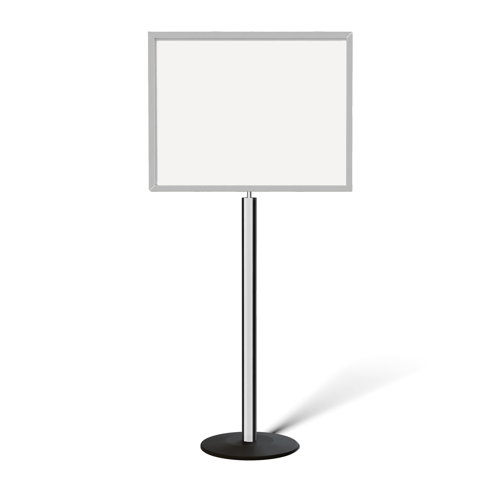 FSX200 Floor Standing Sign Frame, Low profile Base, 22 inches by 28 inches Sign Frame - Montour Line FSLine - Crowd Control Warehouse