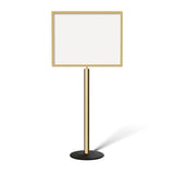 FSX200 Floor Standing Sign Frame, Low profile Base, 22 inches by 28 inches Sign Frame - Montour Line FSLine - Crowd Control Warehouse