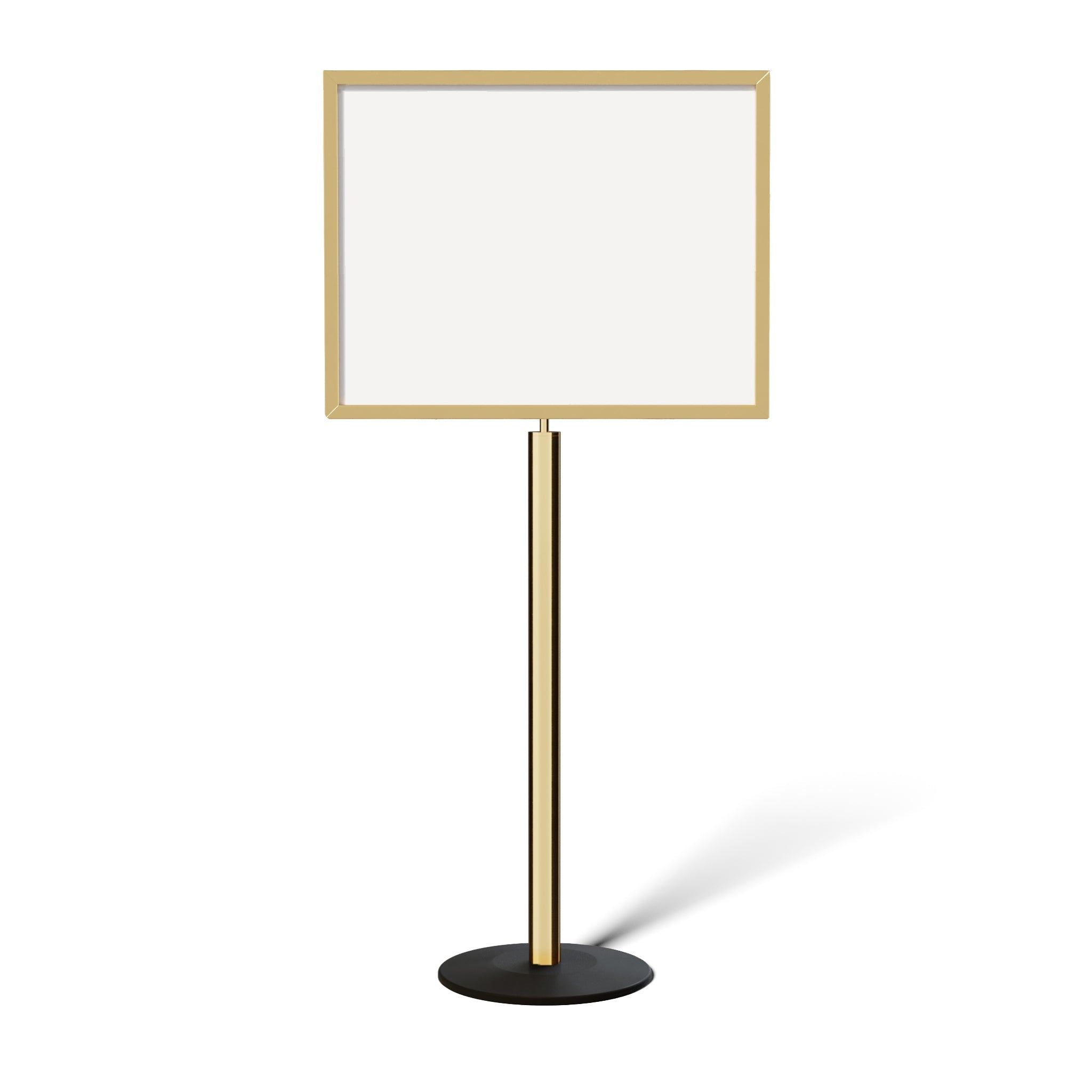 FSX200 Floor Standing Sign Frame, Low profile Base, 22 inches by 28 inches Sign Frame - Montour Line FSLine - Crowd Control Warehouse