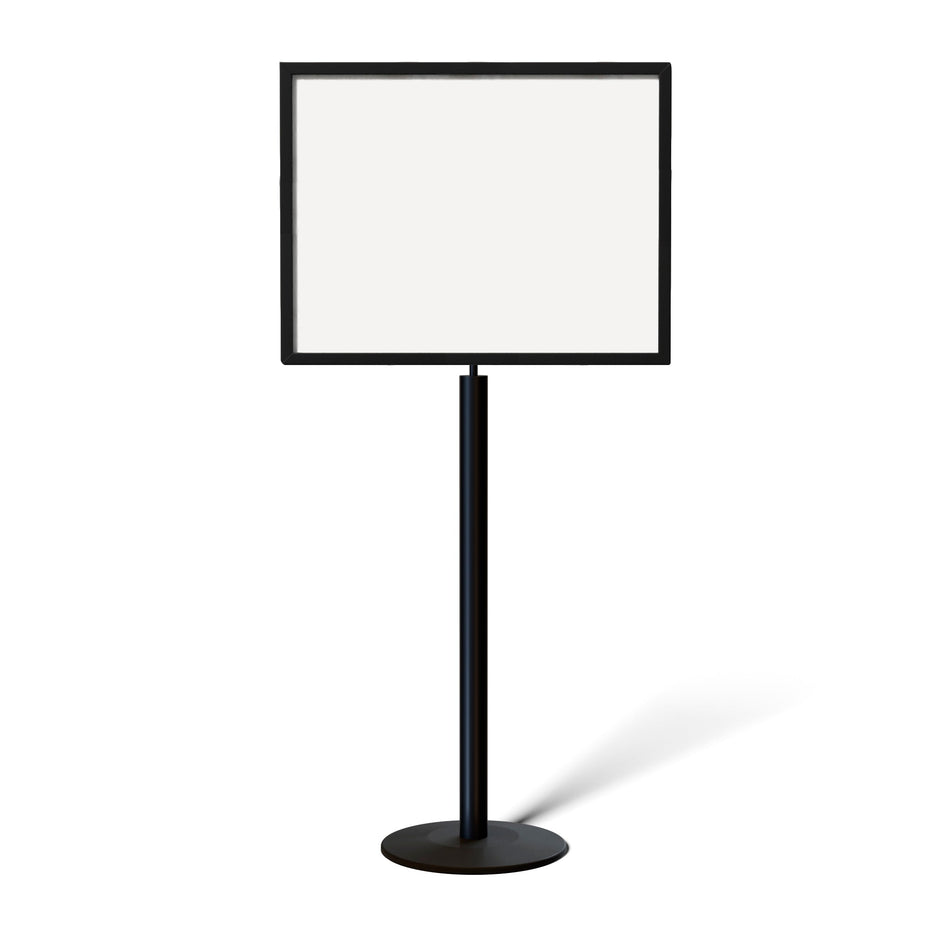 FSX200 Floor Standing Sign Frame, Low profile Base, 22 inches by 28 inches Sign Frame - Montour Line FSLine - Crowd Control Warehouse