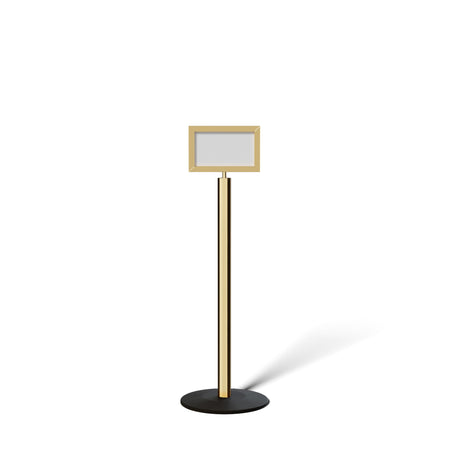 FSX200 Floor Standing Sign Frame, Low profile Base, 7 inches by 11 inches Sign Frame - Montour Line FSLine - Crowd Control Warehouse