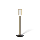 FSX200 Floor Standing Sign Frame, Low profile Base, 7 inches by 11 inches Sign Frame - Montour Line FSLine - Crowd Control Warehouse