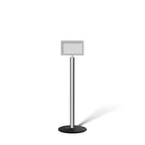 FSX200 Floor Standing Sign Frame, Low profile Base, 7 inches by 11 inches Sign Frame - Montour Line FSLine - Crowd Control Warehouse