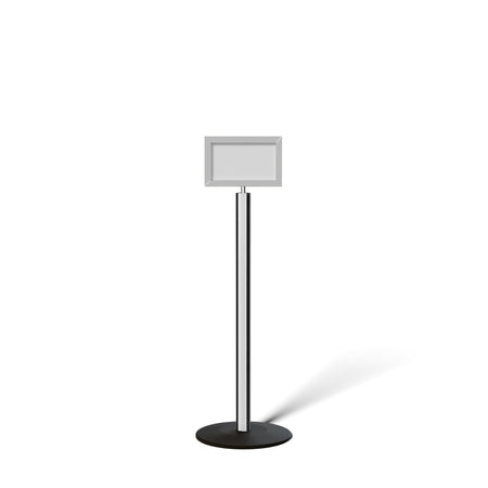 FSX200 Floor Standing Sign Frame, Low profile Base, 7 inches by 11 inches Sign Frame - Montour Line FSLine - Crowd Control Warehouse