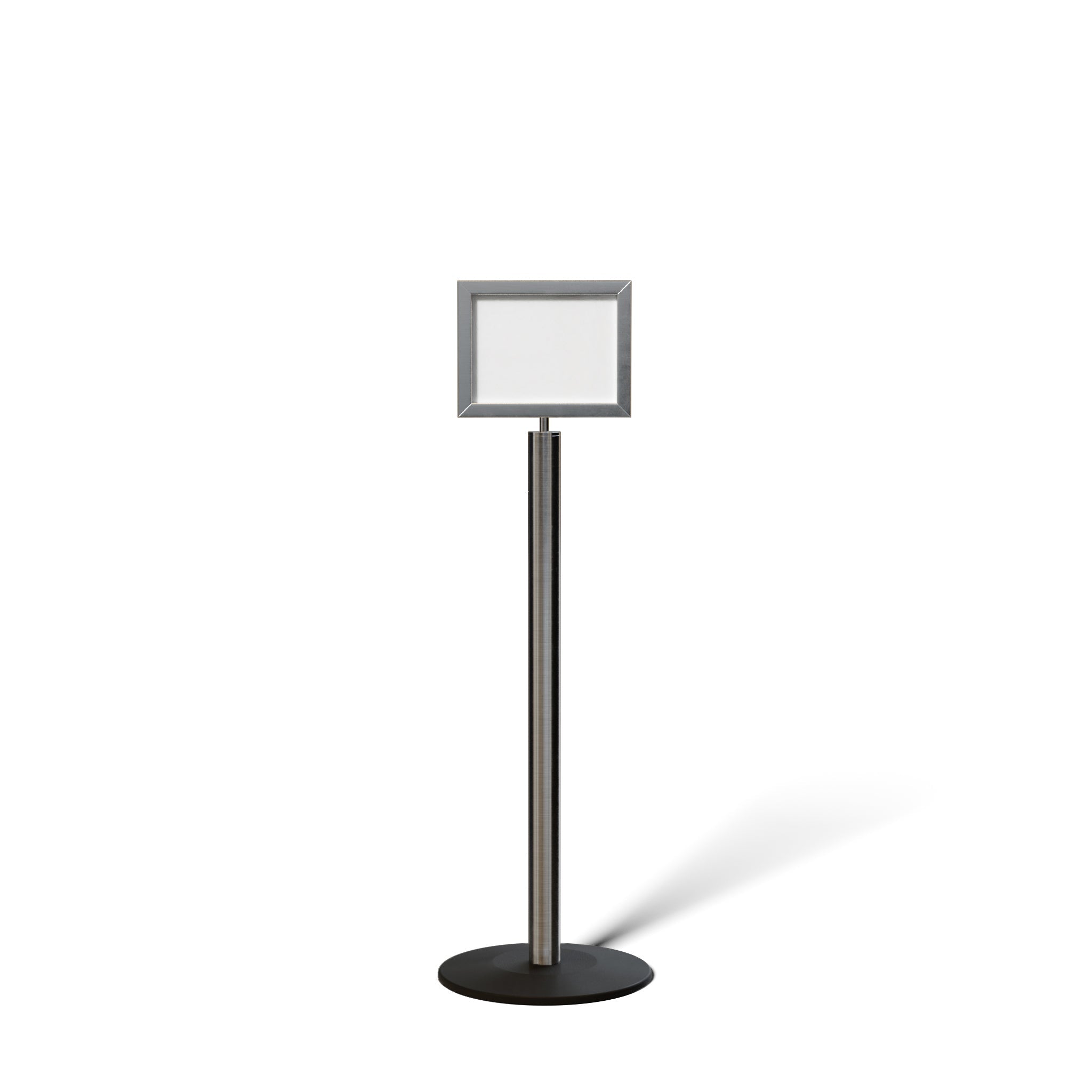 FSX200 Floor Standing Sign Frame, Low profile Base, 8.5 inches by 11 inches Sign Frame - Montour Line FSLine - Crowd Control Warehouse