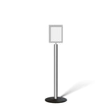 FSX200 Floor Standing Sign Frame, Low profile Base, 8.5 inches by 11 inches Sign Frame - Montour Line FSLine - Crowd Control Warehouse