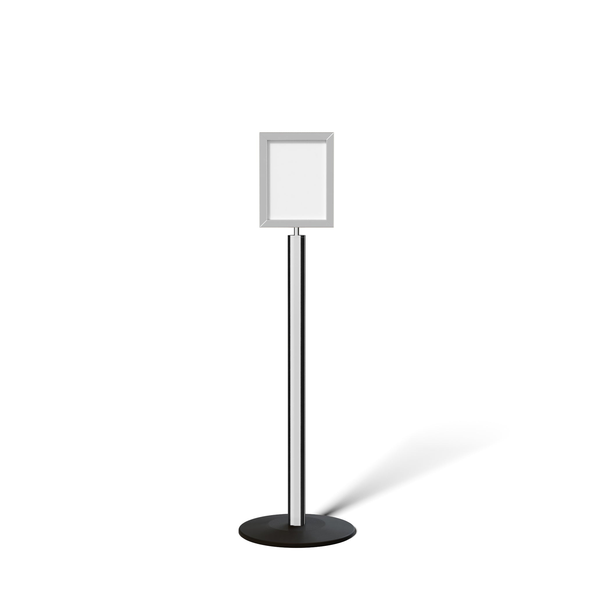 FSX200 Floor Standing Sign Frame, Low profile Base, 8.5 inches by 11 inches Sign Frame - Montour Line FSLine - Crowd Control Warehouse