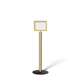 FSX200 Floor Standing Sign Frame, Low profile Base, 8.5 inches by 11 inches Sign Frame - Montour Line FSLine - Crowd Control Warehouse