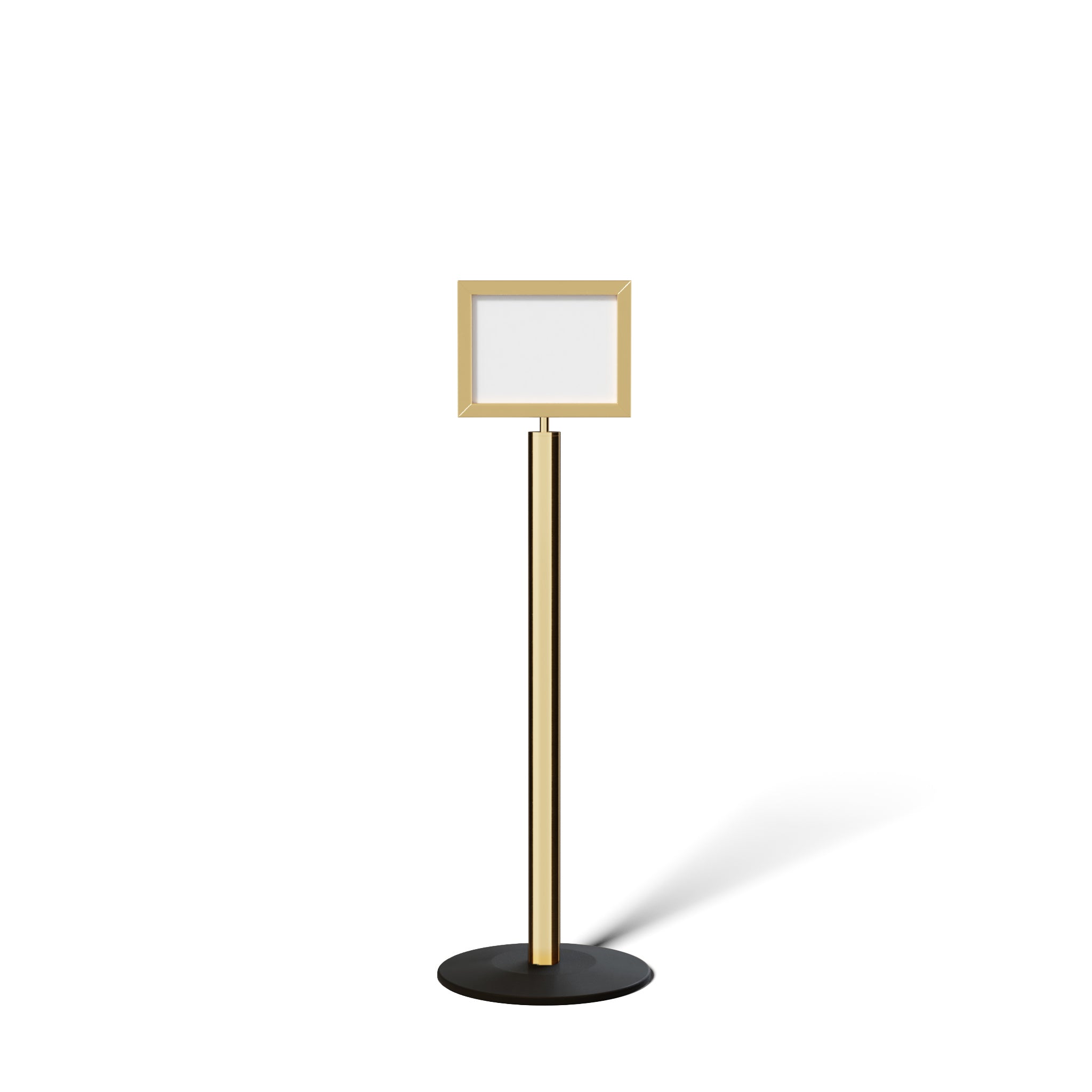 FSX200 Floor Standing Sign Frame, Low profile Base, 8.5 inches by 11 inches Sign Frame - Montour Line FSLine - Crowd Control Warehouse