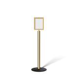 FSX200 Floor Standing Sign Frame, Low profile Base, 8.5 inches by 11 inches Sign Frame - Montour Line FSLine - Crowd Control Warehouse