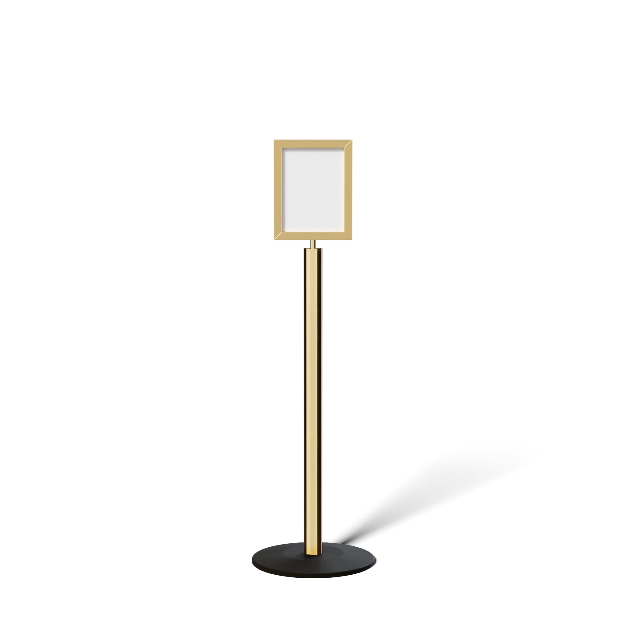 FSX200 Floor Standing Sign Frame, Low profile Base, 8.5 inches by 11 inches Sign Frame - Montour Line FSLine - Crowd Control Warehouse