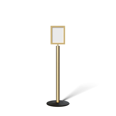 FSX200 Floor Standing Sign Frame, Low profile Base, 8.5 inches by 11 inches Sign Frame - Montour Line FSLine - Crowd Control Warehouse