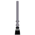 FlexStake Center Line Surface Mount Base Traffic Delineator - Gray Tubular Post with Reflective Options