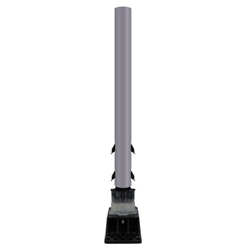 FlexStake Center Line Surface Mount Base Traffic Delineator - Gray Tubular Post with Reflective Options