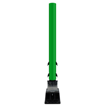 FlexStake Center Line Surface Mount Base Traffic Delineator - Green Tubular Post with Reflective Options