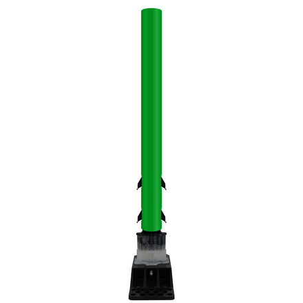 FlexStake Center Line Surface Mount Base Traffic Delineator - Green Tubular Post with Reflective Options