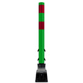 FlexStake Center Line Surface Mount Base Traffic Delineator - Green Tubular Post with Reflective Options