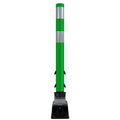 FlexStake Center Line Surface Mount Base Traffic Delineator - Green Tubular Post with Reflective Options