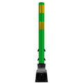 FlexStake Center Line Surface Mount Base Traffic Delineator - Green Tubular Post with Reflective Options